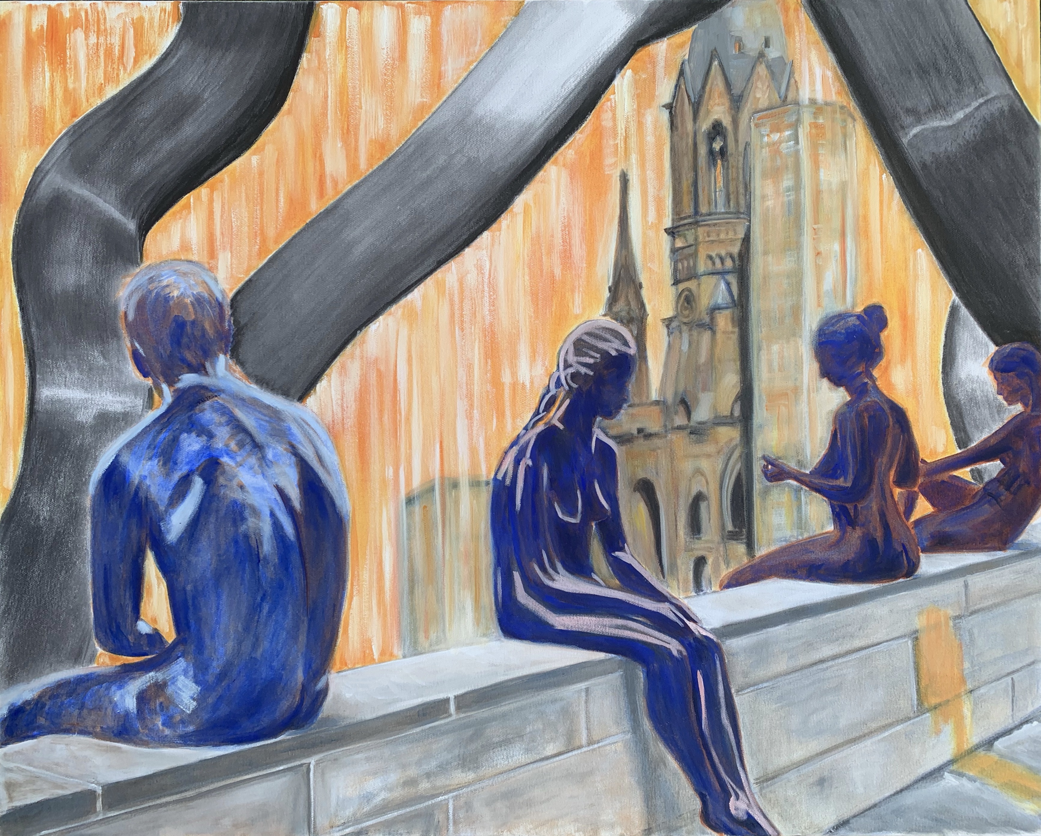 Drie Mädchen und ein Knabe